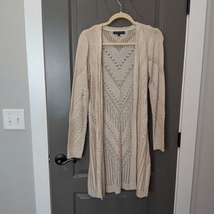 Love Ellie Cream Open-Front Cardigan